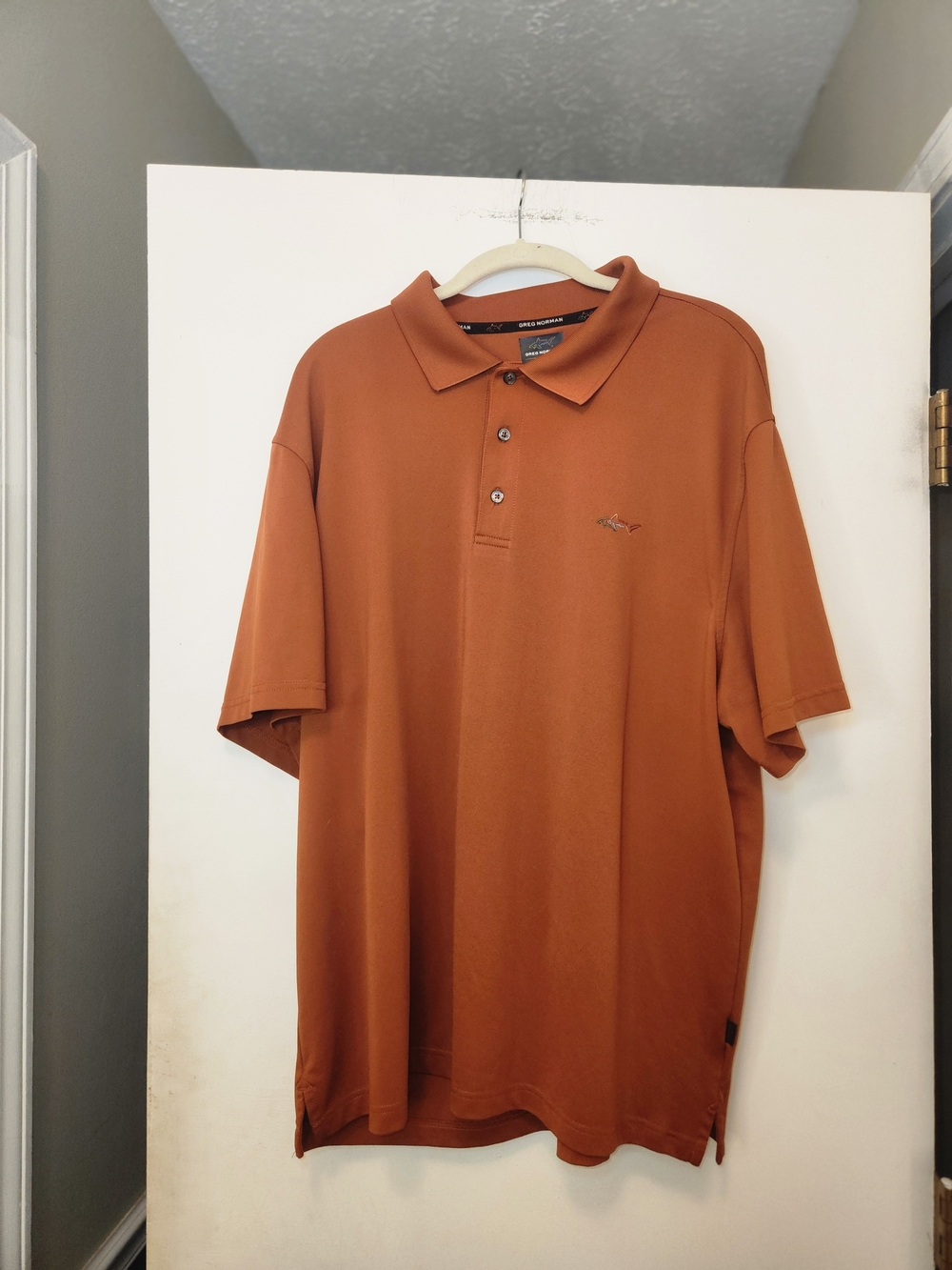 Greg Norman Collection Rust Orange Short Sleeve Polo XL